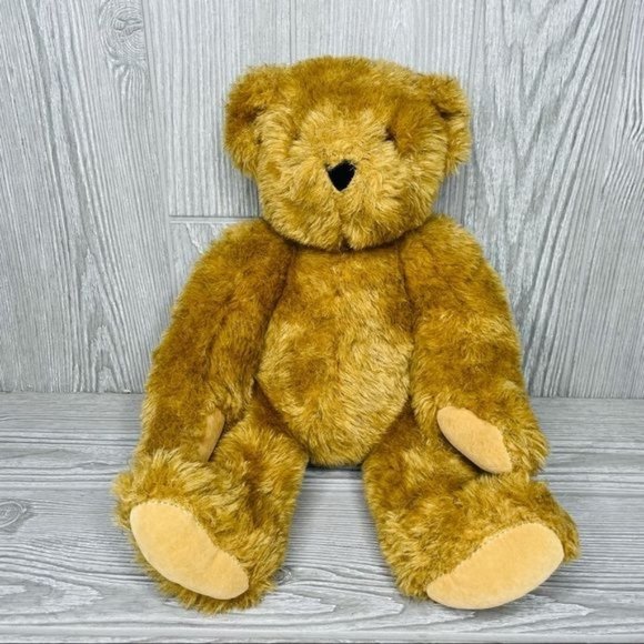 vermont teddy bear Toys Vintage Vermont Brown Jointed Teddy Bear